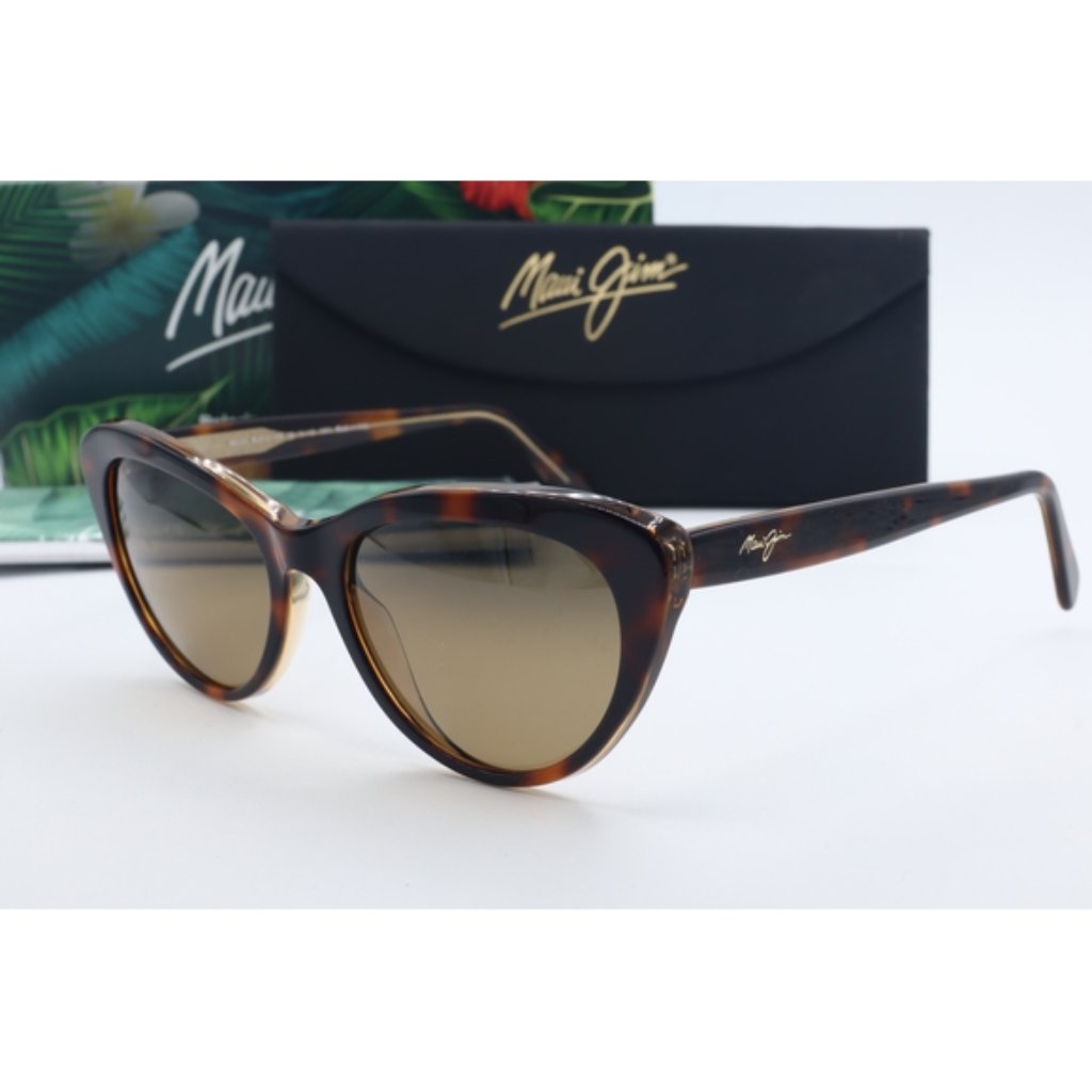 Maui Jim Kalani Mj 818-10n Tortoise Cat Eye Sunglasses Brown Polarized Lenses 54